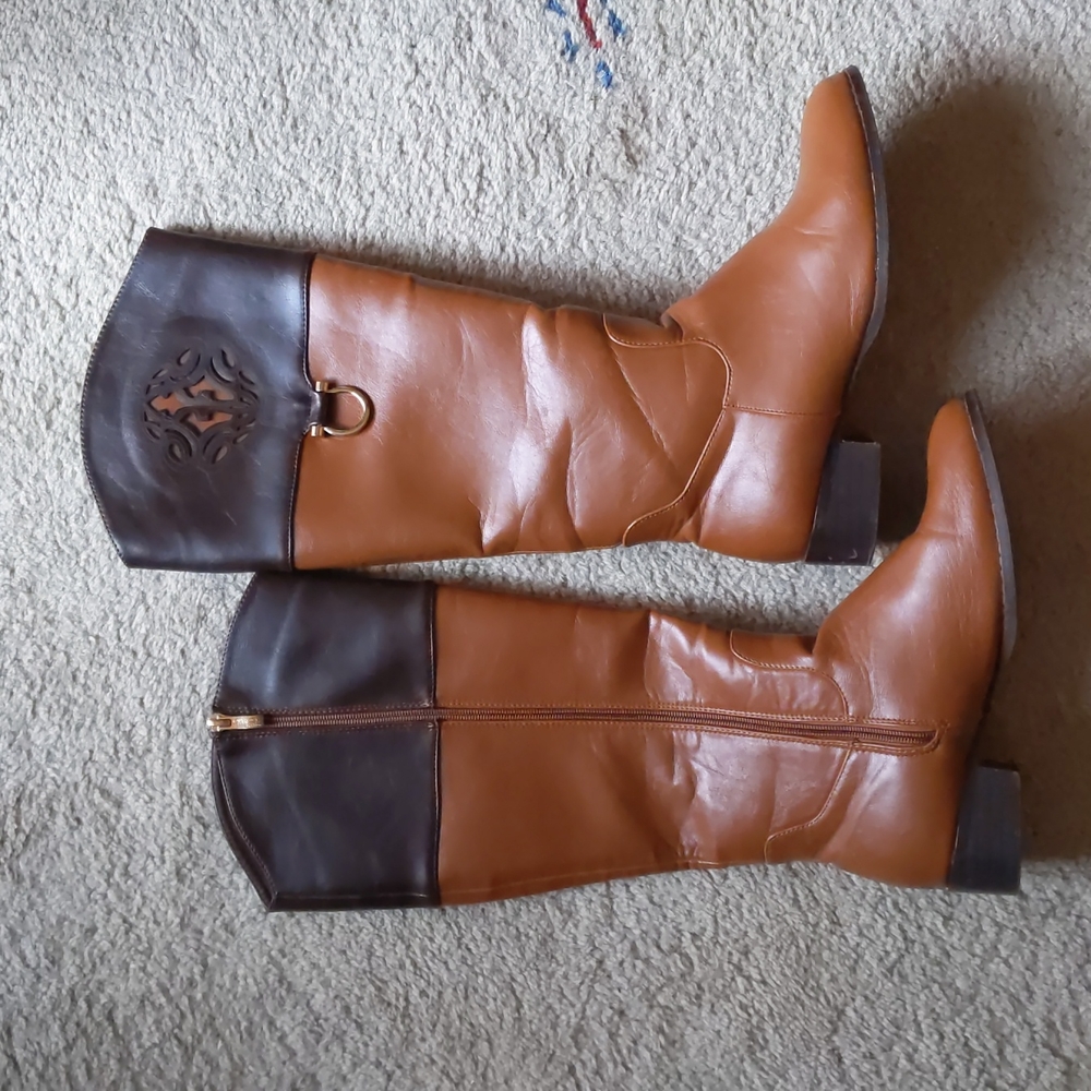 Dbkb vegan leather fashion boots in brown